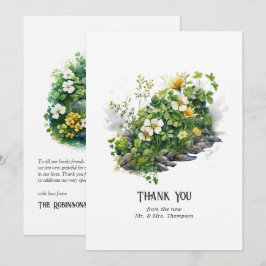 Irland Hochzeit in Urlaubsort Dankeskarte