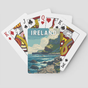 Irland Illustration Reise Kunst Vintage Spielkarten