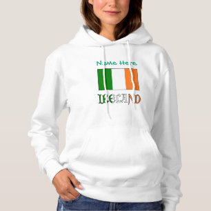 Irland Irische Flagge Grün Personalisierung  Hoodie