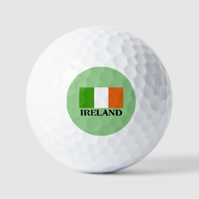 Irland, irische Flagge, mit Golfball (Vorderseite)
