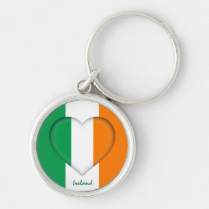Irland & irisches Herz, irische Flaggenmode /sport Schlüsselanhänger