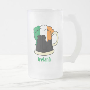 Irland Irish Flag Beer Mattglas Bierglas