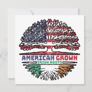 Irland Irish US USA United Staaten Tree Karte