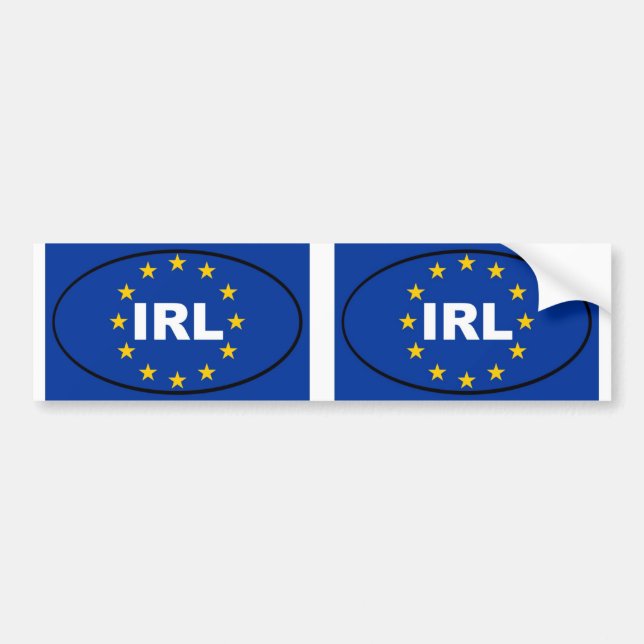 Irland IRL European Gewerkschaft Oval Autoaufkleber (Vorne)