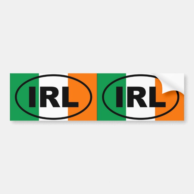 Irland IRL European oval Autoaufkleber (Vorne)