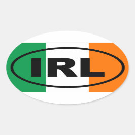 Irland IRL European Ovaler Aufkleber