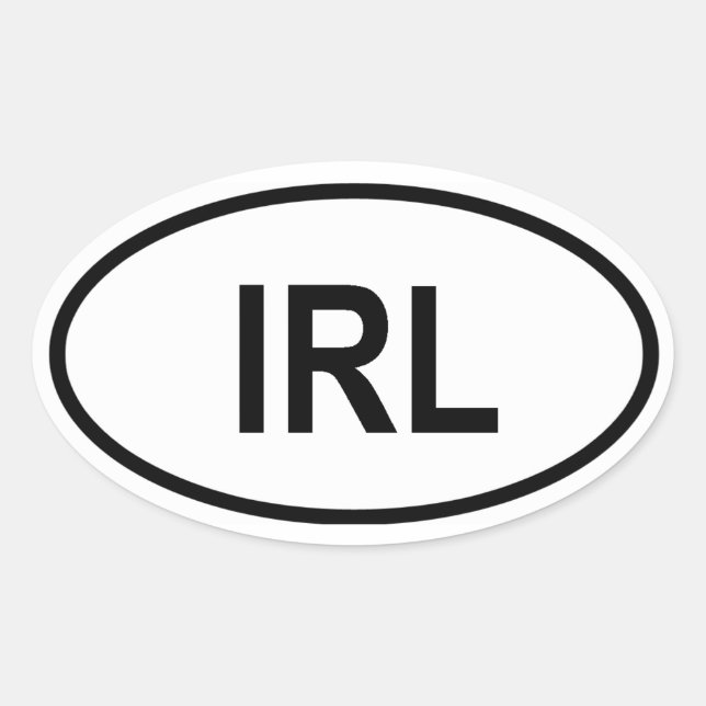 Irland "IRL" Ovaler Aufkleber (Vorderseite)