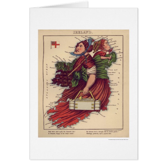 Irland-Karikatur-Karte 1868 (Vorne)