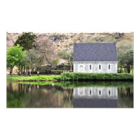 Irland, Kirche, Steinmauer, See, Fotografie