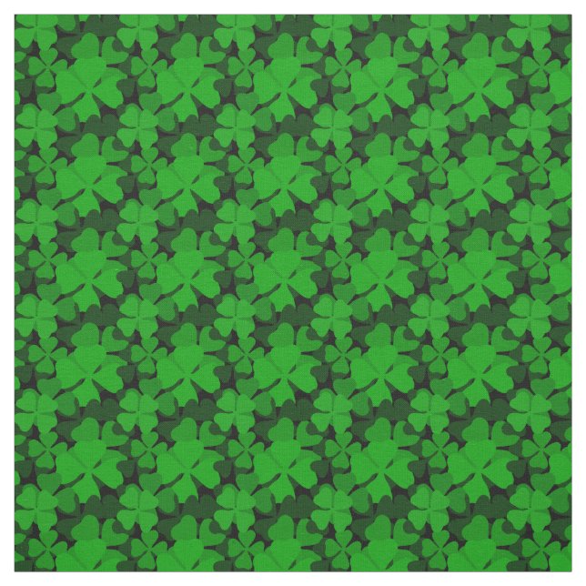Irland Kleeblatt, 4 Blatt Klee, Irisgrün Stoff (Muster)