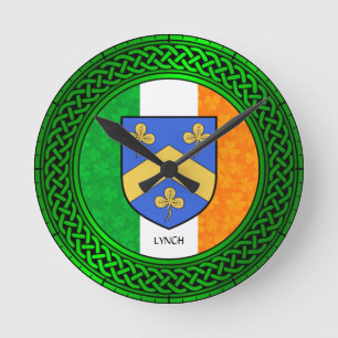 Irland Kleeblatt Flag - Lynch Runde Wanduhr