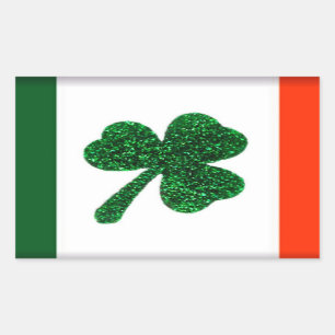 Irland-Kleeblatt-Flaggen-Aufkleber Rechteckiger Aufkleber