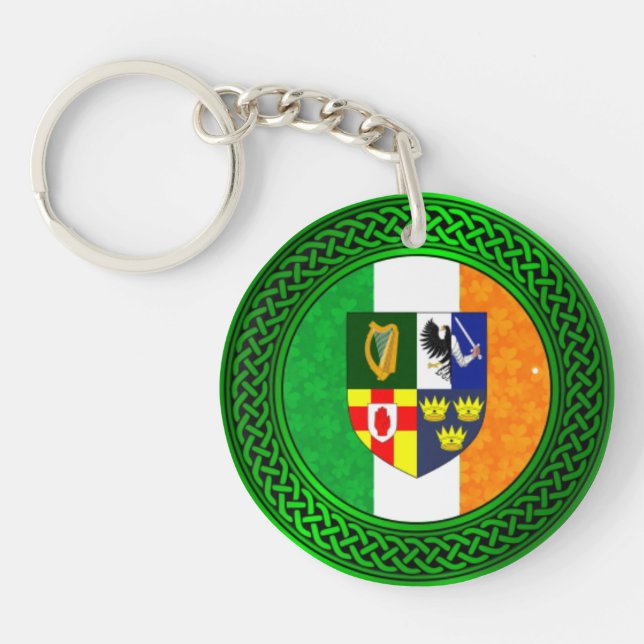 Irland Kleeblatt Flaggen Telefonring Schlüsselanhänger (Vorderseite)