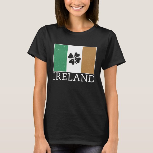 Irland Kleeblatt Irish Flag T-Shirt (Vorderseite)