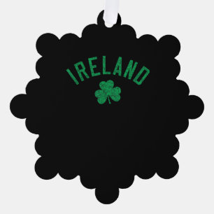 Irland Kleeblatt mit angebrochenem Text Ornament Karte