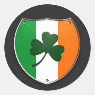 Irland Kleeblatt Shield Aufkleber