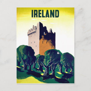 Irland, Land der Romantik, Blarey-Schloss, Vintage Postkarte