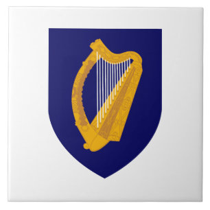 Irland Landeswappen Symbol Emblem Lyra Lira Fliese