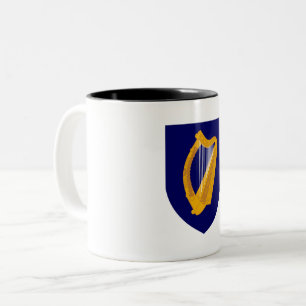 Irland Landeswappen Symbol Emblem Lyra Lira Zweifarbige Tasse