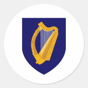 Irland Landeswappen Symbol Emblem Runder Aufkleber