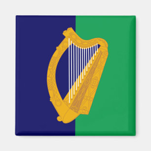 Irland-Magnet - Harfe auf Blau u. Grün Magnet
