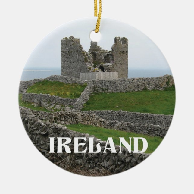 Irland mit Inisheer-Foto Keramik Ornament (Vorne)