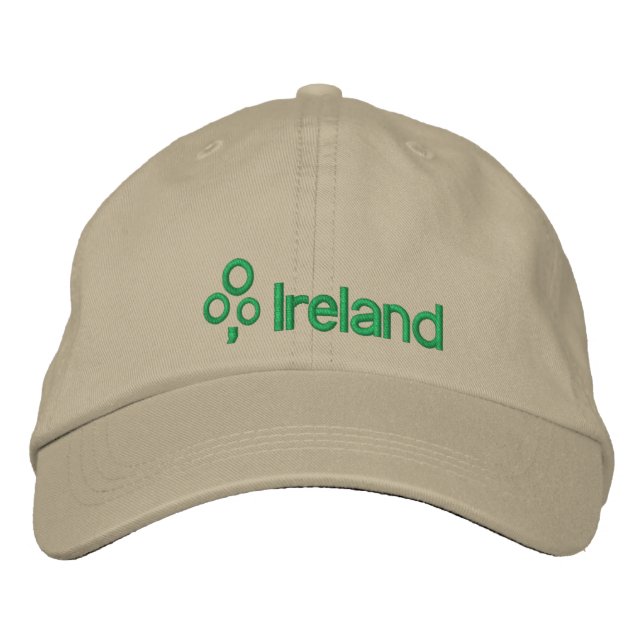 Irland mit Kleeblatt Bestickte Kappe (Vorderseite)