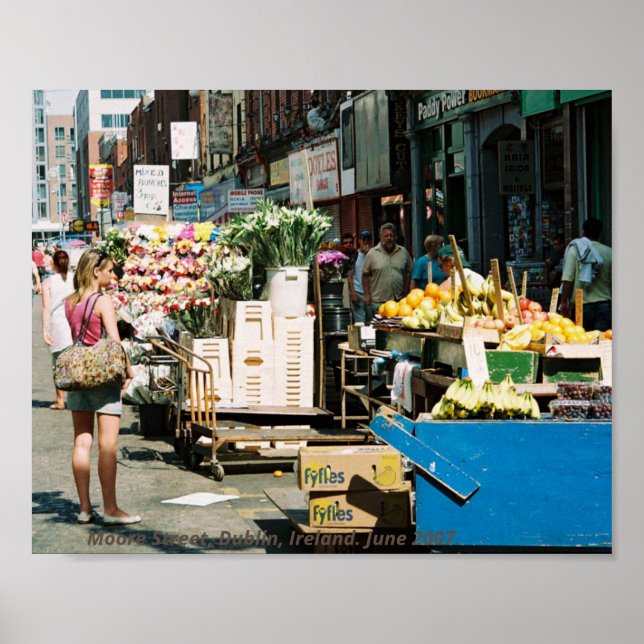 Irland, Moore Street Dublin Sommer 2007 Poster (Vorne)