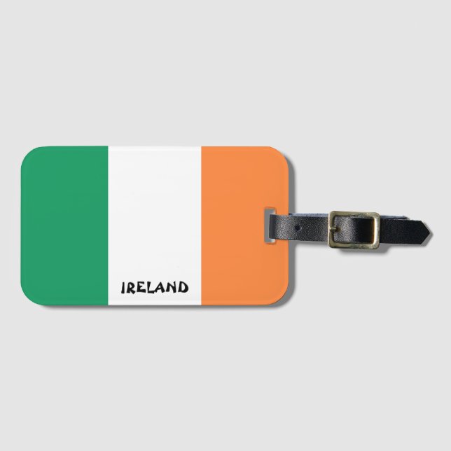 Irland National Flag Patriotic Gepäckanhänger (Vorderseite (Horizontal))