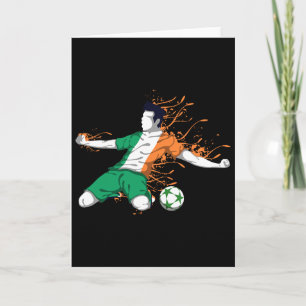 Irland Nationalfußball - Irische Flagge Fußbal Lie Karte
