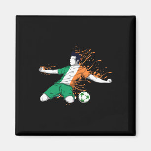 Irland Nationalfußball - Irische Flagge Fußballlie Magnet