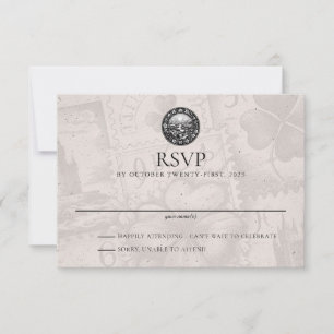 Irland Passport Wedding RSVP Card Karte