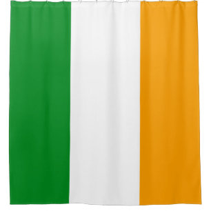 Irland Patriotic Tricolor Flag Orange White Green Duschvorhang