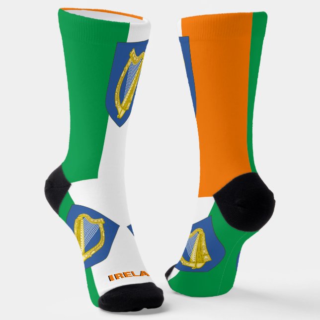 Irland Patriotische, Nachhaltige irische Flaggenso Socken (Gewinkelt)