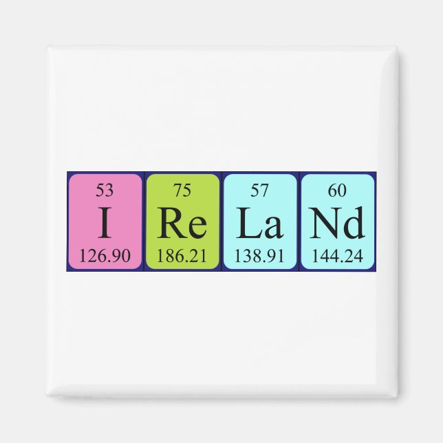 Irland Periodenmagnet Magnet (Vorne)