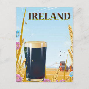 Irland Pint Landschaft Reiseplakat Postkarte
