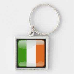 Irland - polierte Flagge Schlüsselanhänger