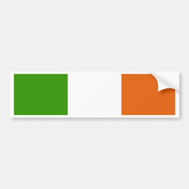 Irland-Qualitäts-Flagge Autoaufkleber (Vorne)