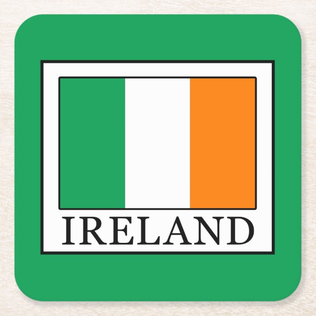 Irland Rechteckiger Pappuntersetzer (Vorderseite)