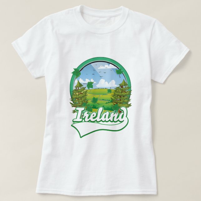 Irland Reiselogo T-Shirt (Design vorne)