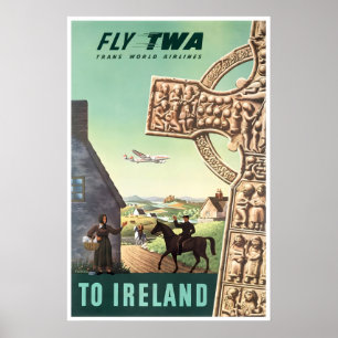 Irland Reiseplakat TWA Druck Irish Ar Poster