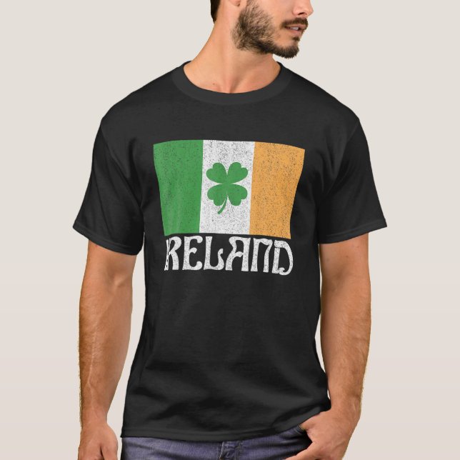 Irland Retro Irish Flag Irish St Patricks Day Wom T-Shirt (Vorderseite)