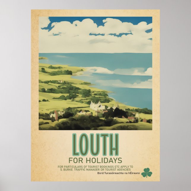 Irland, Retro Irish Travel Advert Poster (Vorne)