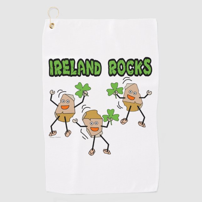 Irland Rocks Golfhandtuch (Vorderseite)