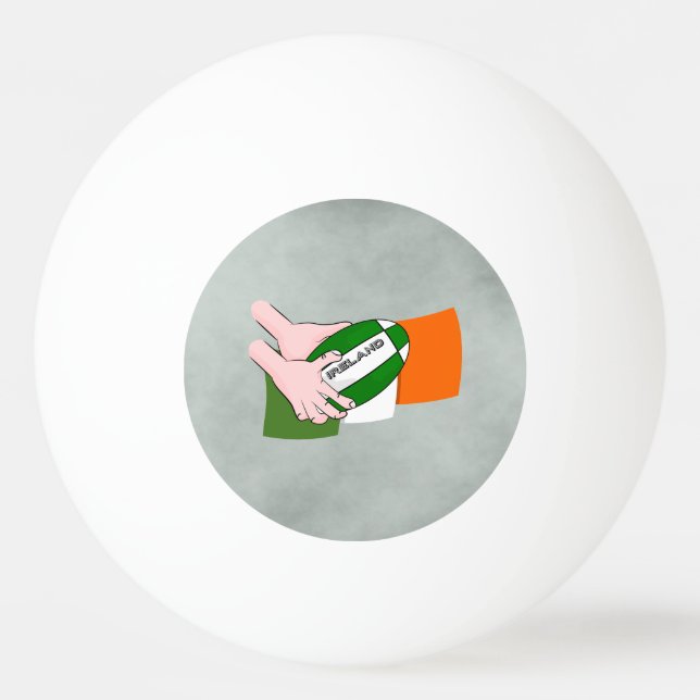Irland Rugby Team Unterstützer Flag mit Ball Tischtennisball (Vorderseite)