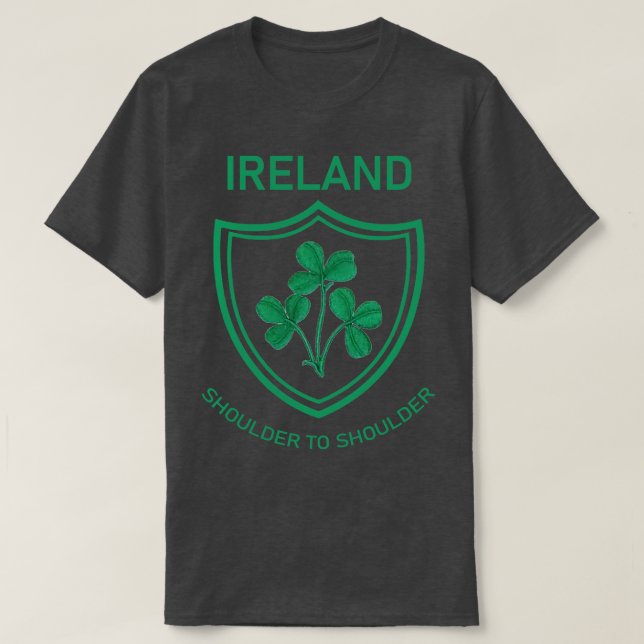 Irland Rugby Wappen Shoulder to Shoulder 1 T-Shirt (Design vorne)