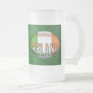 Irland-Rugbyball Mattglas Bierglas