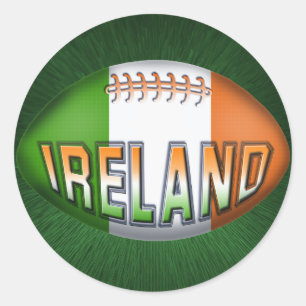 Irland-Rugbyball Runder Aufkleber