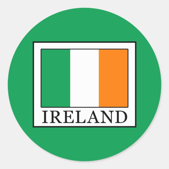 Irland Runder Aufkleber (Vorderseite)