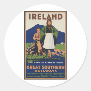 Irland Runder Aufkleber